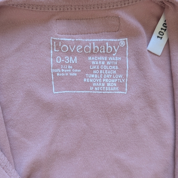 L'ovedbaby Organic Baby Zipper Footie in Mauve - Size 0-3M - Picture 2 of 4